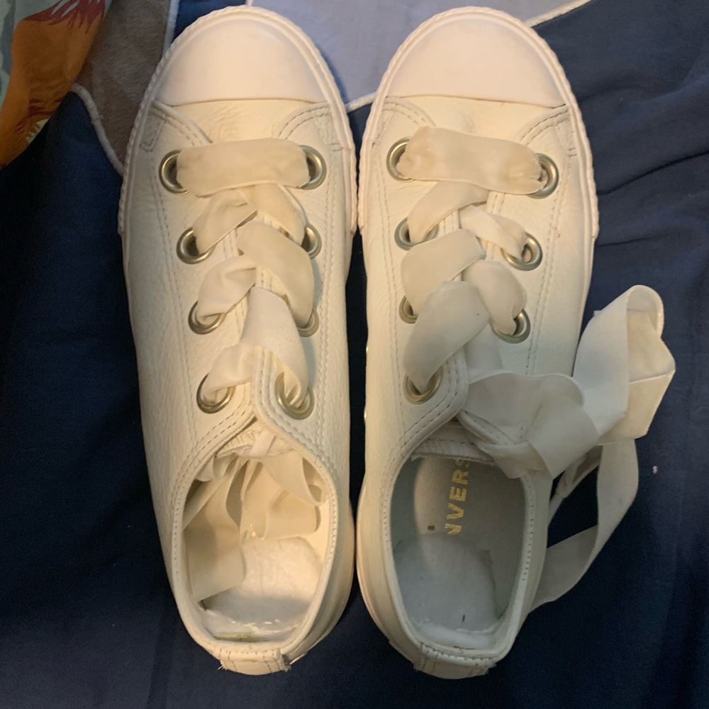 White leather converse